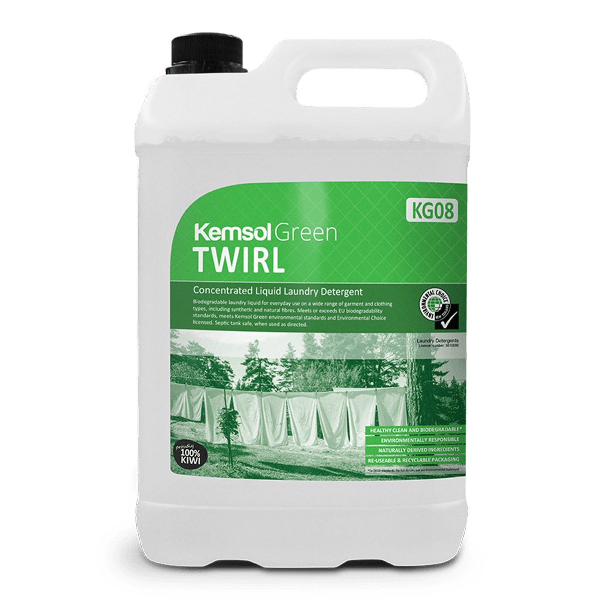 cleaning-products-environmental-kemsol-green-twirl-liquid-laundry-detergent-5L-litre-biodegradable-for-garment-clothing-synthetic-natural-fibres-EU-biodegradability-standards-vjs-distributors-KTWIRL