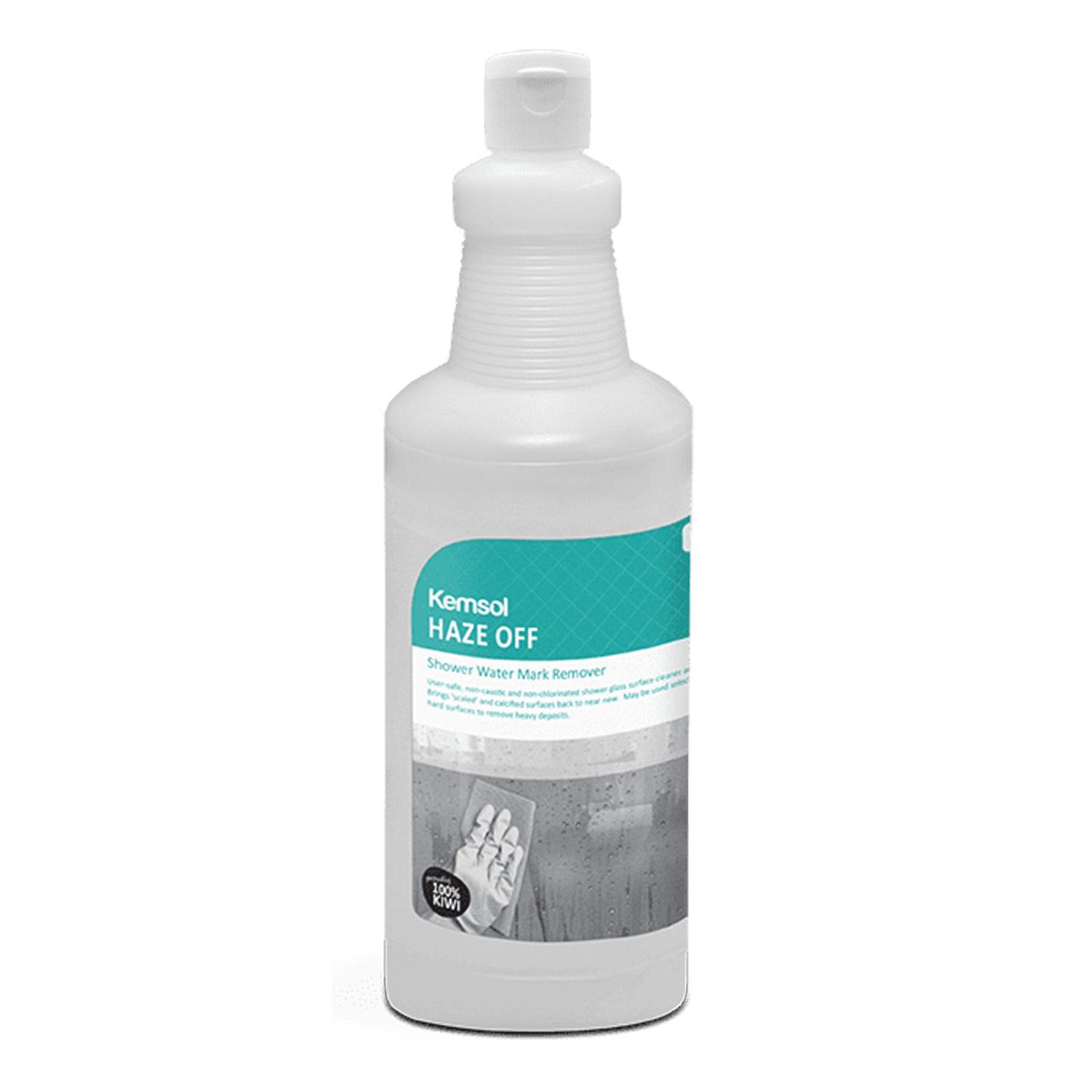 cleaning-products-industrial-specialist-kemsol-haze-off-water-mark-remover-1L-litre-safe-non-caustic-non-chlorinated-shower-glass-surface-cleaner-rejuvenator-vjs-distributors-KHAZE