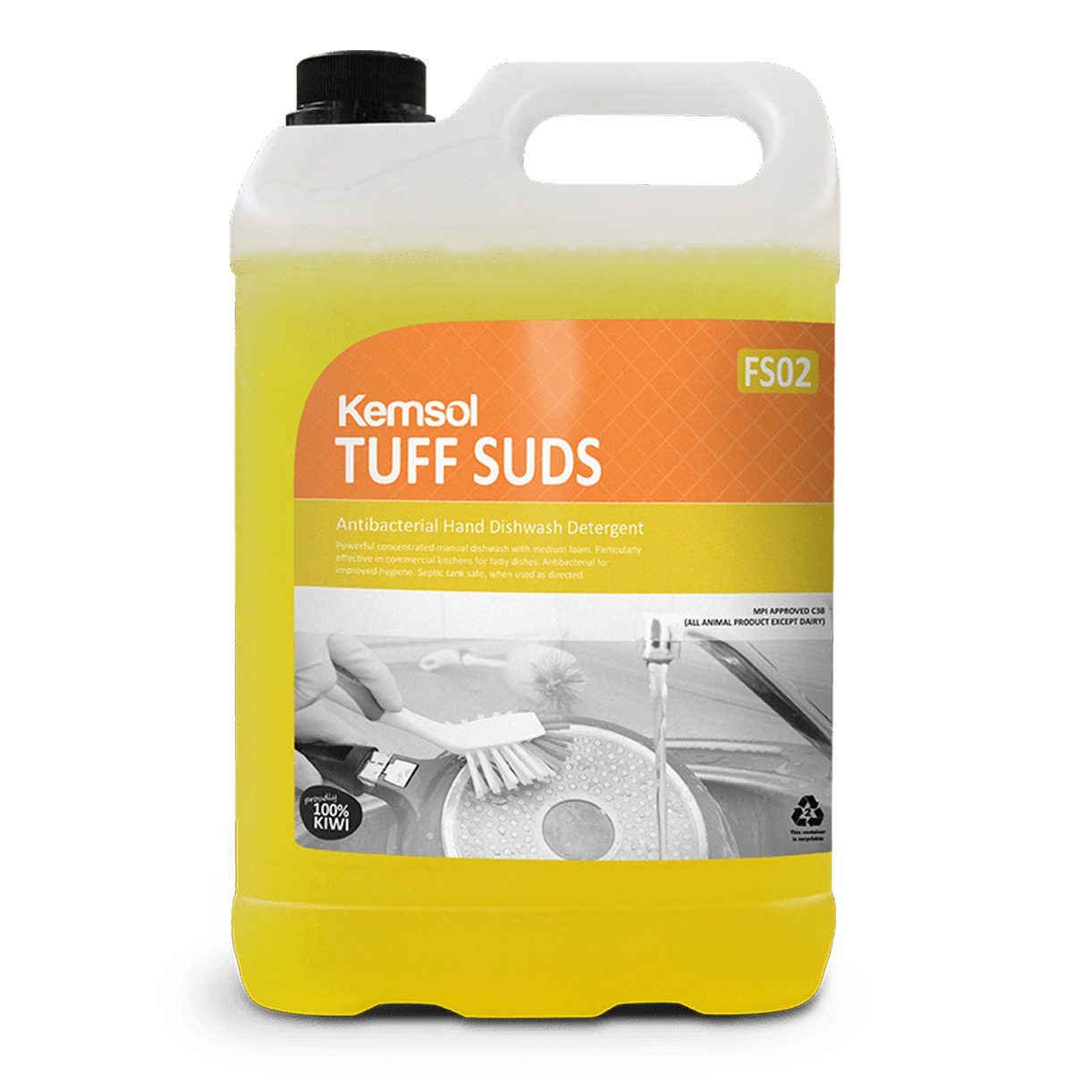 cleaning-products-kitchen-multipurpose-kemsol-5L-litre-tuff-suds-powerful-concentrated-manual-dishwash-medium-foam-effective-commercial-kitchens-vjs-distributors-KTUFF
