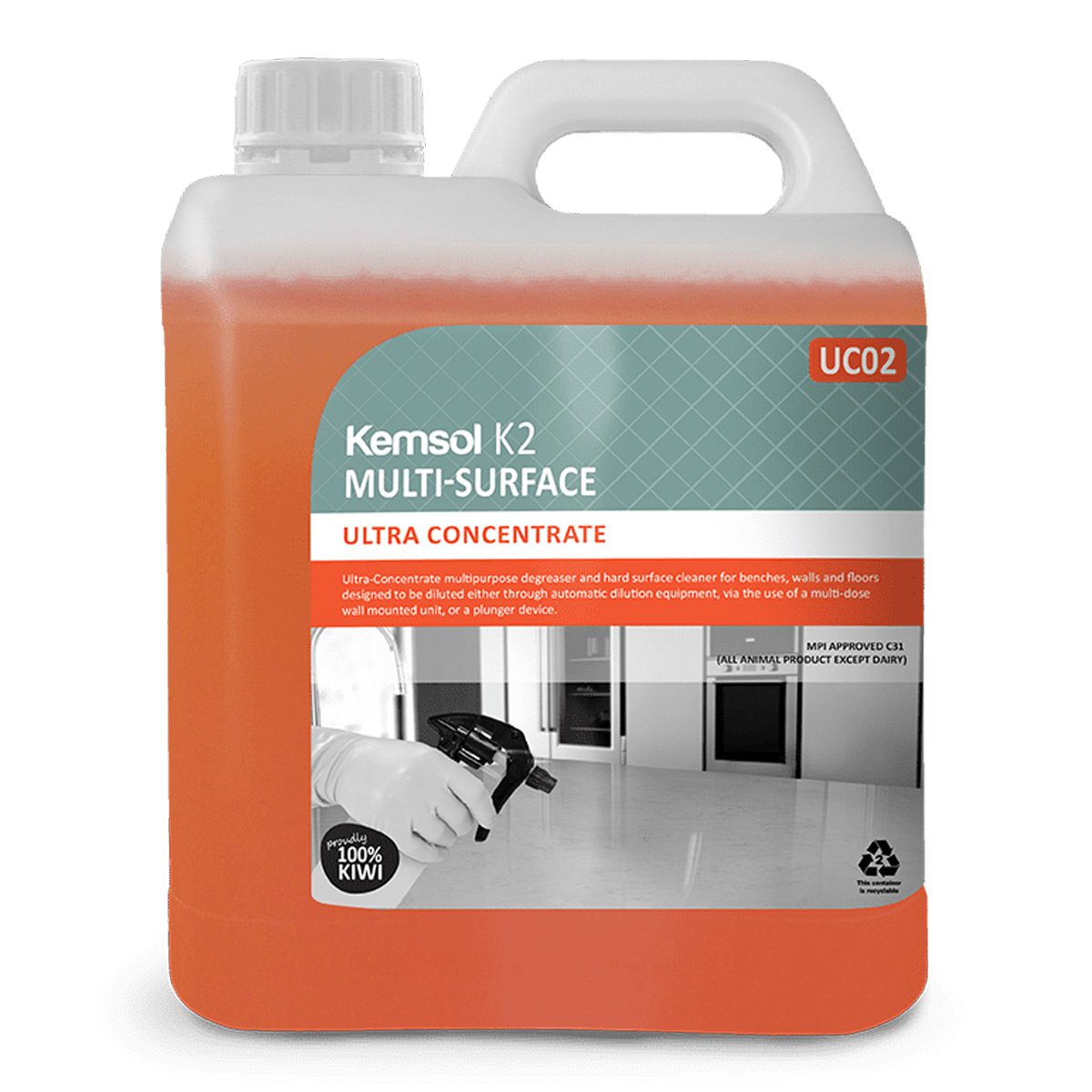 cleaning-products-kitchen-multipurpose-kemsol-K2-u/c-multipurpose-spray-and-wipe-2L-litre-ultra-concentrate-multipurpose-degreaser-hard-surface-cleaner-benches-walls-floors-vjs-distributors-KK2