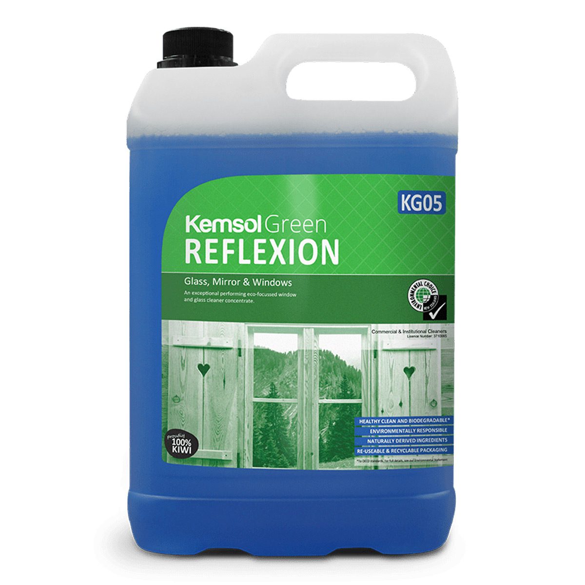 cleaning-products-kitchen-multipurpose-kemsol-reflexion-glass-cleaner-5L-litre-exceptional-performing-eco-focused-window-and-glass-cleaner-concentrate-vjs-distributors-KREFLECT