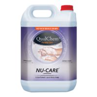 washroom-skincare-hand-soap-qualchem-nu-care-unperfumed-hand-soap-5L-litres-viscous-green-lathering-hand-soap-no-fragrance-pH-balanced-very-mild-on-skin-vjs-distributors-NUCU5