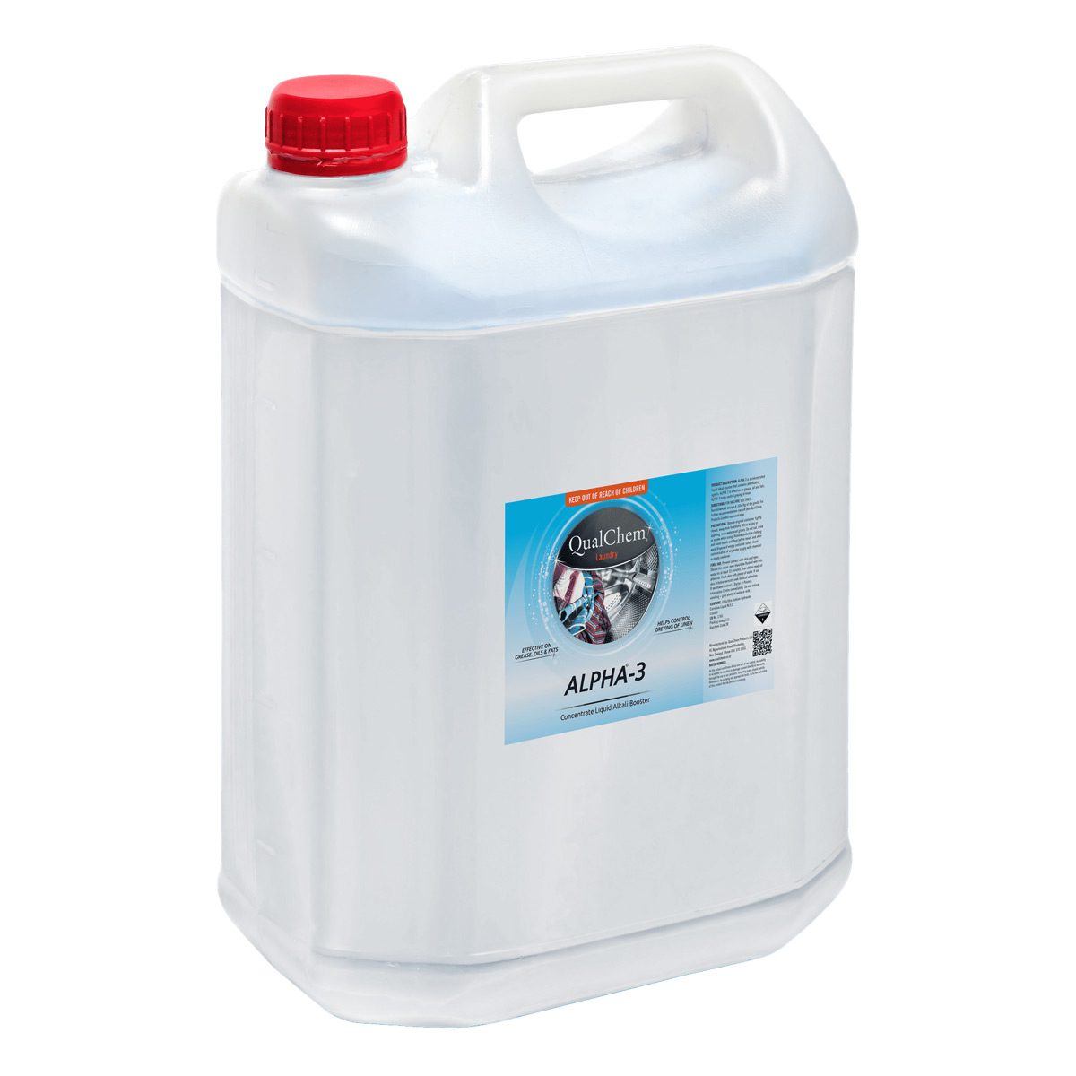 cleaning-products-laundry-qualchem-alpha-3-alkali-booster-10L-litre-heavy-duty-liquid-alkali-booster-formulated-in-conjunction-ALPHA-2-effective-grease-oils-fats-vjs-distributors-AL310
