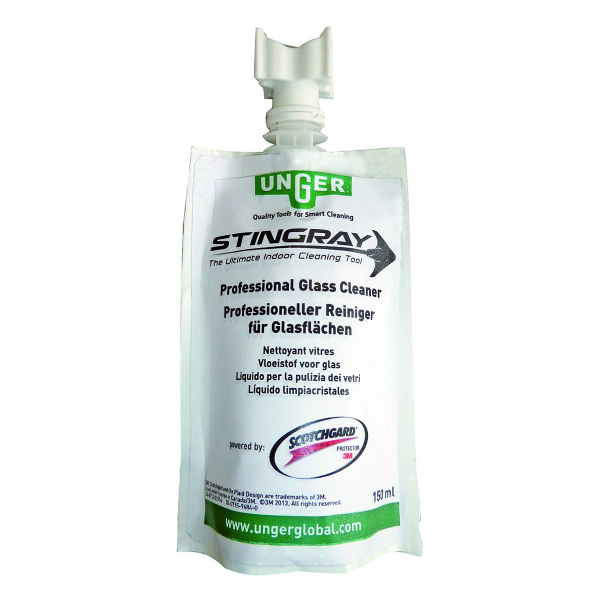 cleaning-equipment-squeegees-and-window-cleaning-unger-stingray-glass-cleaner-pouch-150ml-3m-scotchgard-easy-gliding-quick-drying-high-efficiency-vjs-distributors-UNSRGLAS