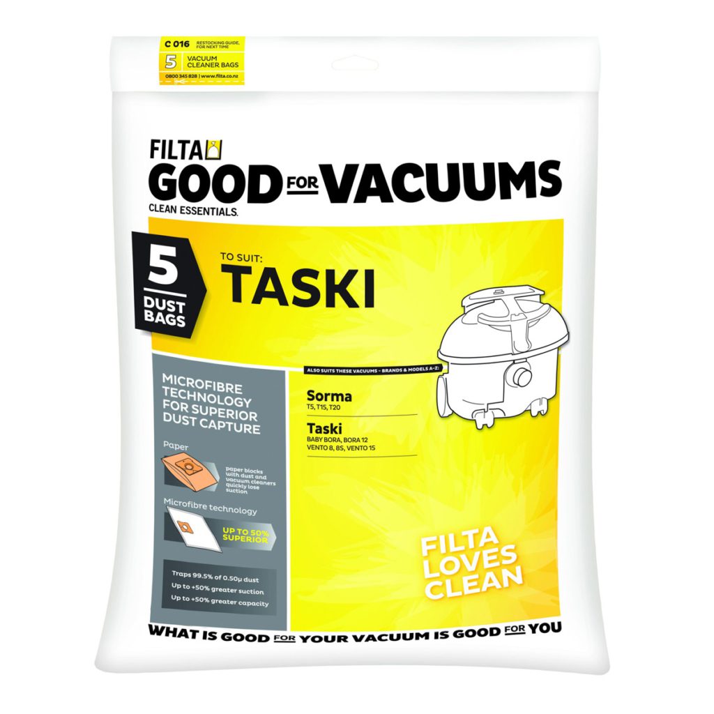 Filta Taski Microfiber Vacuum Cleaner Bag 5pack VJ Distributors