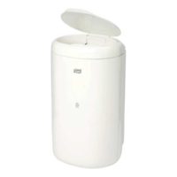 paper-products-dispensers-tork-bin-elevation-white-5L-litre-traditional-waste-small-washrooms-sanitary-disposal-inside-stall-functional-modern-design-vjs-distributors-564000