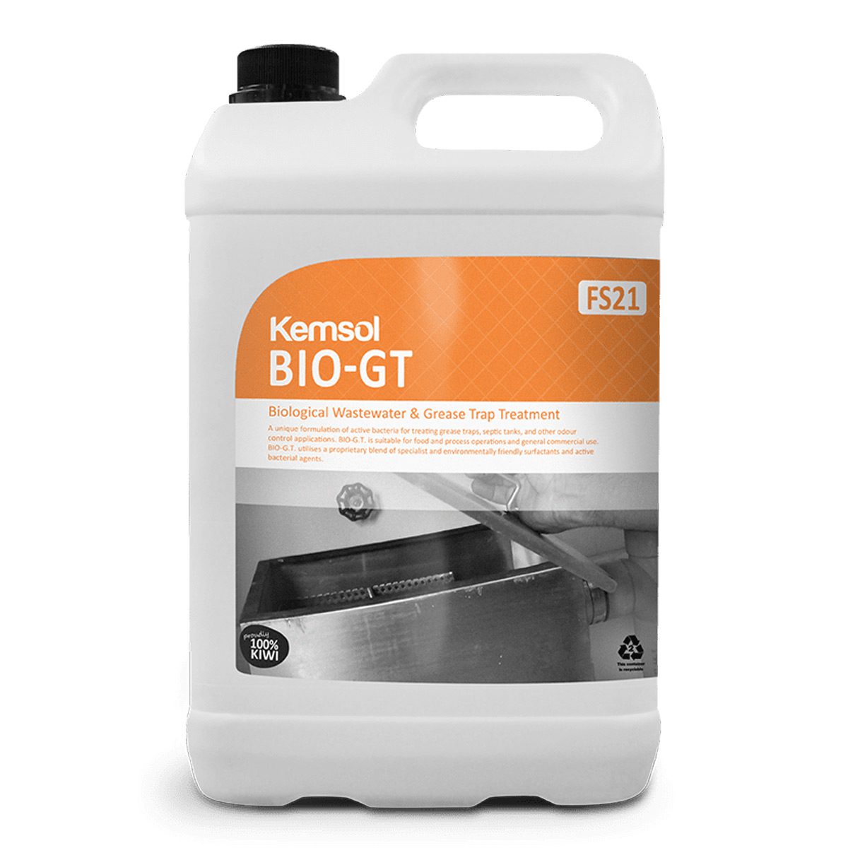 cleaning-products-industrial-specialist-bio-gt-5L-litre-active-bacteria-for-treating-grease-traps-septic-tanks-odour-control-applications-food-process-operations-vjs-distributors-KBIOGT