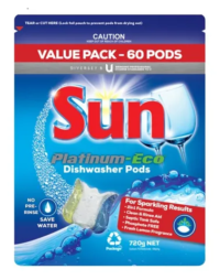 Sun Dishwasher Pods - 60 pods