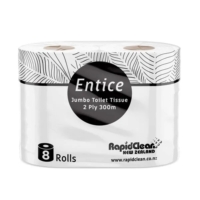 "Entice" Jumbo Toilet Tissue 2ply 300mtrs x 8 rolls