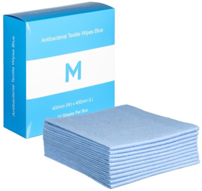 SAC10B Blue Antibacterial Wipes - 10's