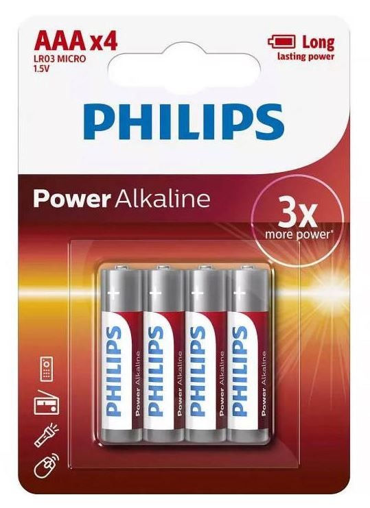 Philips AAA Alkaline Battery - 4pk
