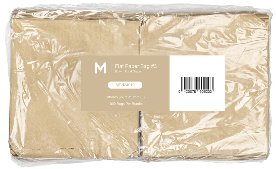 Flat Brown Bag #3 x 1000