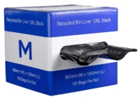 Black Bin Liner 120 ltr - 100 bag Disp Box
