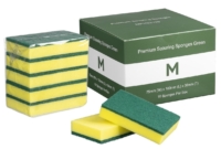 Premium Scouring Sponge Yellow/Green - 5pk
