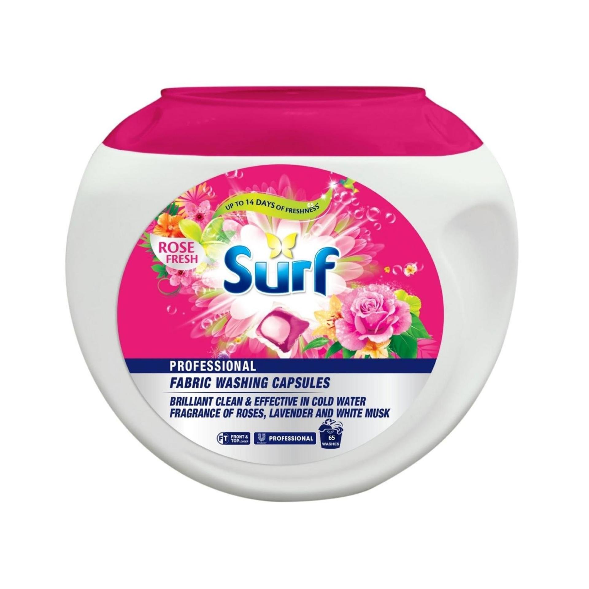 Surf Pro Rose Laundry Capsules - 65pk
