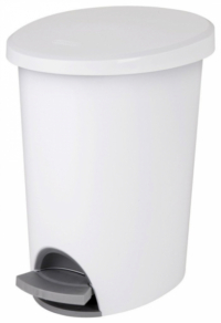 Sterilite Step-on/Pedal Bin 9.8 ltr - White
