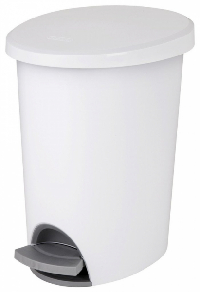 Sterilite Step-on/Pedal Bin 9.8 ltr - White